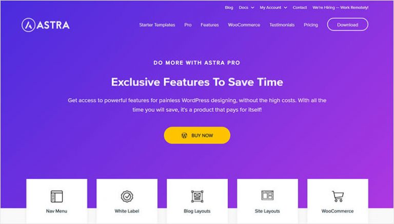 Astra Pro - IsItWP - Detector de temas de WordPress gratuito