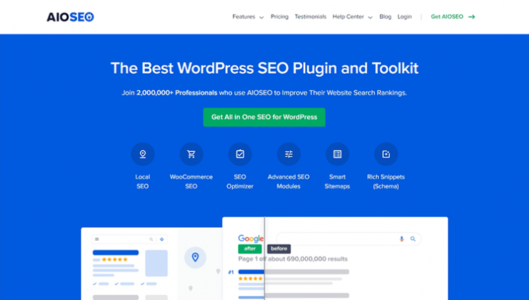 Todo en un sitio web SEO - IsItWP - Detector de temas gratuito de WordPress
