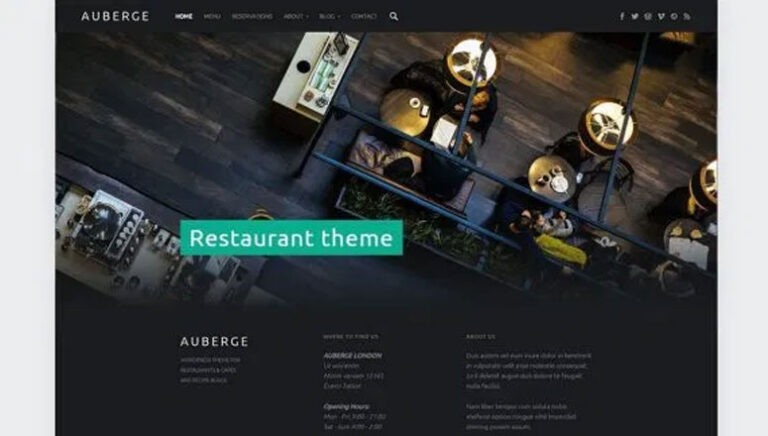 Auberge - IsItWP - Detector de temas de WordPress gratuito