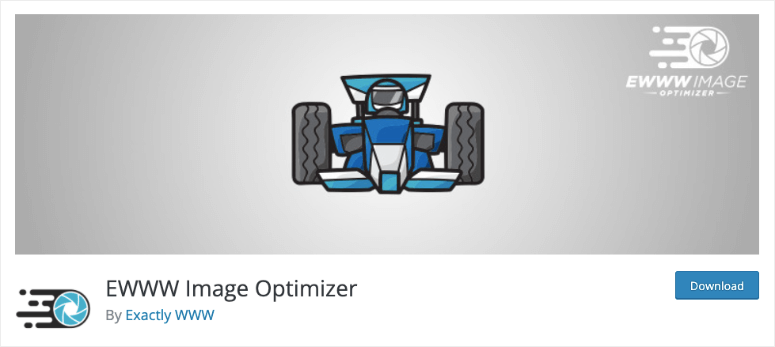 Página del complemento de wordpress del optimizador de imágenes ewww - IsItWP - Detector de temas gratuito de WordPress