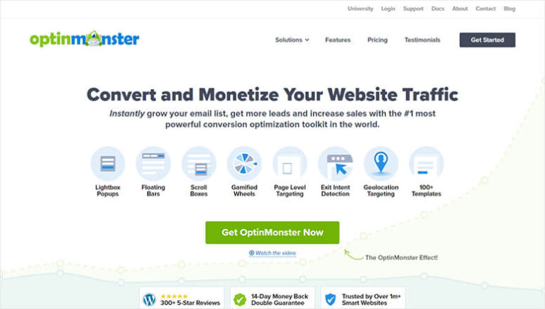 OptinMonster Lead Generation Tool - IsItWP - Detector de temas de WordPress gratuito