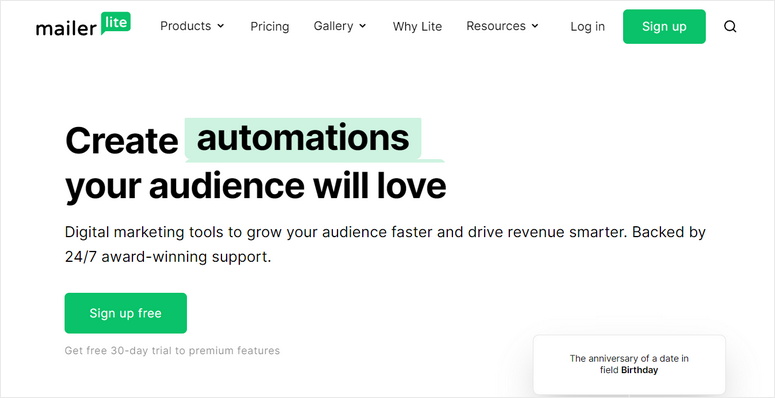 mailerlite mejor complemento de respuesta automática para wordpress - IsItWP - Detector de temas de WordPress gratuito