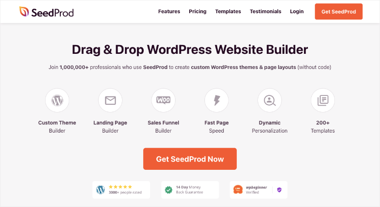 Creador de sitios web de arrastrar y soltar seedprod - IsItWP - Detector de temas de WordPress gratuito