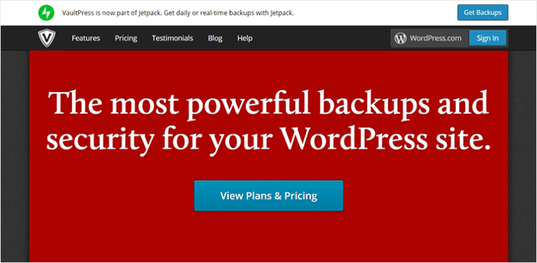 VaultPress de Jetpack - IsItWP - Detector de temas de WordPress gratuito