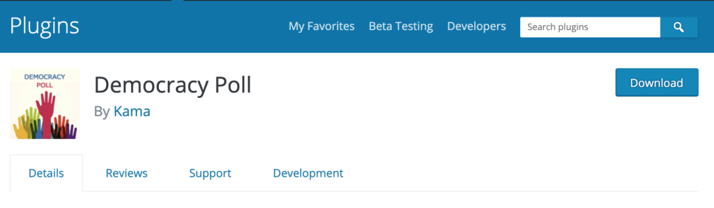 democraticpoll - IsItWP - Detector de temas gratuito de WordPress
