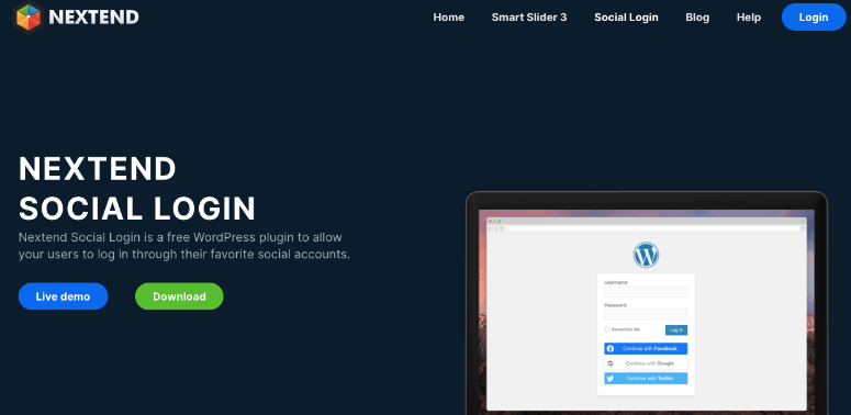 Complemento de inicio de sesión nextend - IsItWP - Detector de temas gratuito de WordPress