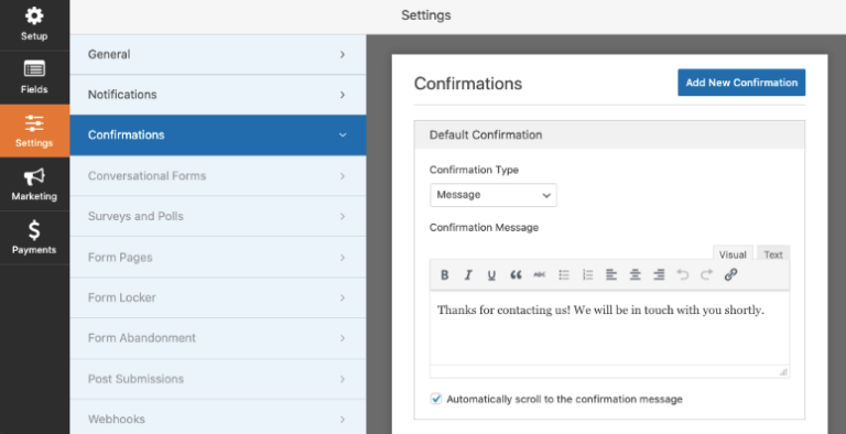 Configuración de wpforms - IsItWP - Detector de temas de WordPress gratuito