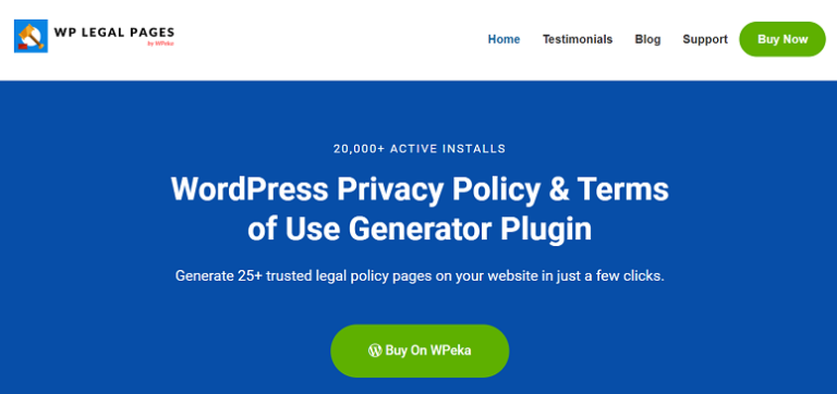 Páginas legales de WP - IsItWP - Detector de temas gratuito de WordPress