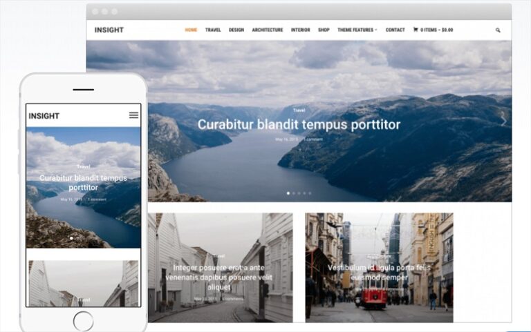 Insight wp news theme - IsItWP - Detector de temas de WordPress gratuito