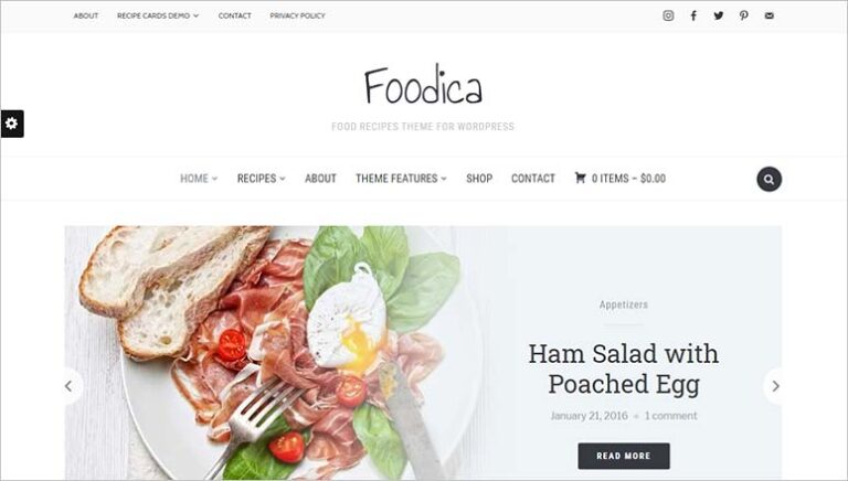 Foodica - IsItWP - Detector de temas de WordPress gratuito
