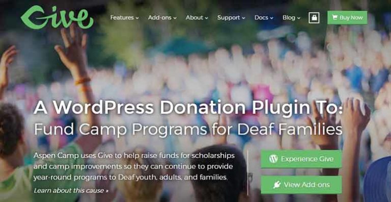 GiveWP - IsItWP - Detector de temas de WordPress gratuito