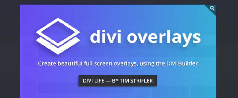 Divi Overlays - IsItWP - Detector de temas de WordPress gratuito