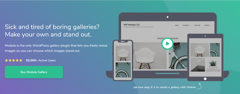 Modula Gallery Pugin - IsItWP - Detector de temas de WordPress gratuito