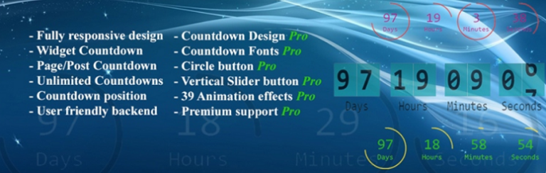 Countdown Timer Widget-Countdown - IsItWP - Detector de temas de WordPress gratuito