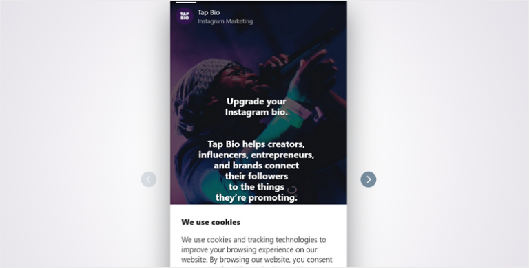 Tap Bio - IsItWP - Detector de temas de WordPress gratuito