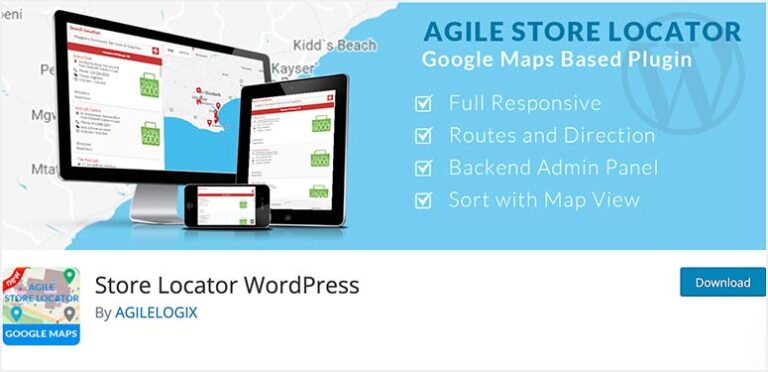 Localizador ágil de tiendas - IsItWP - Detector gratuito de temas de WordPress