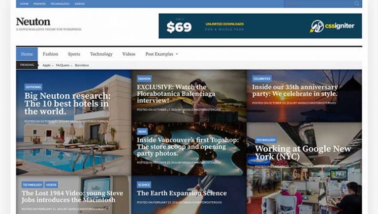 Neuton - IsItWP - Detector de temas de WordPress gratuito