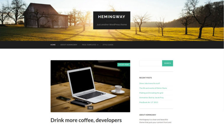 Más de 10 temas gratuitos de Parallax WordPress para cualquier nicho 3